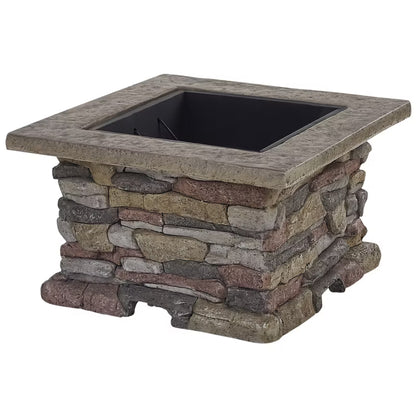 Bålsted med Grill Kelud 72x73x47 cm Grå Beton