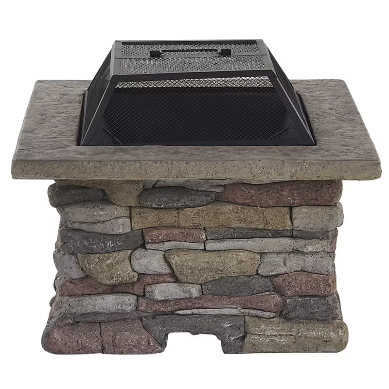 Bålsted med Grill Kelud 72x73x47 cm Grå Beton