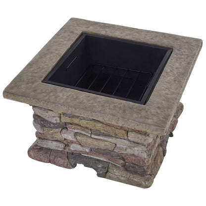 Bålsted med Grill Kelud 72x73x47 cm Grå Beton