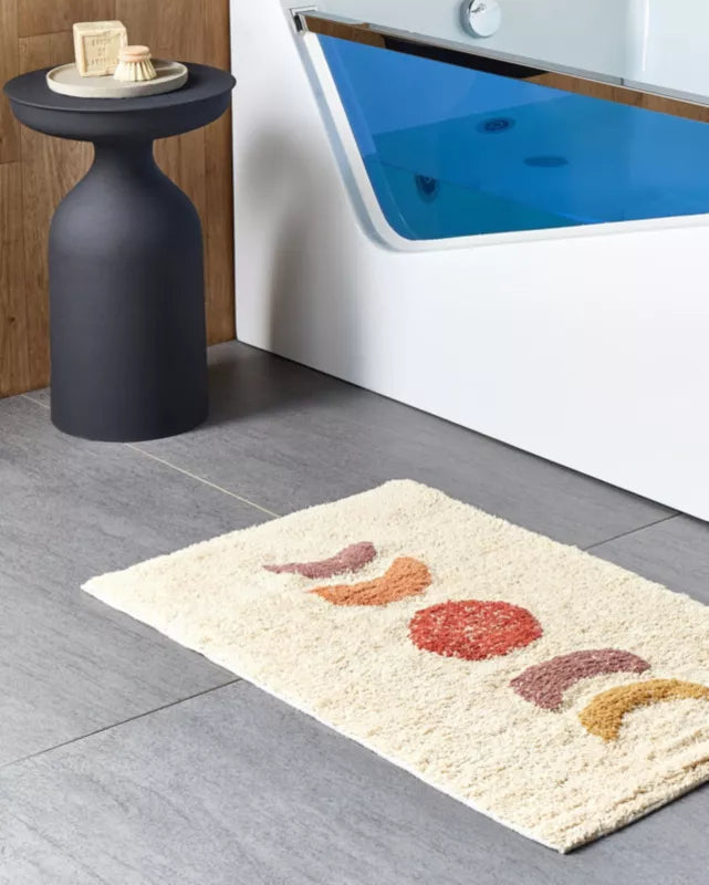 Bademåtte 50 x 80 cm Beige Bomuld
