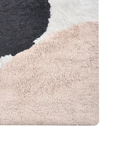 Bademåtte 60x90 cm Beige Bomuld Geometrisk Mønster