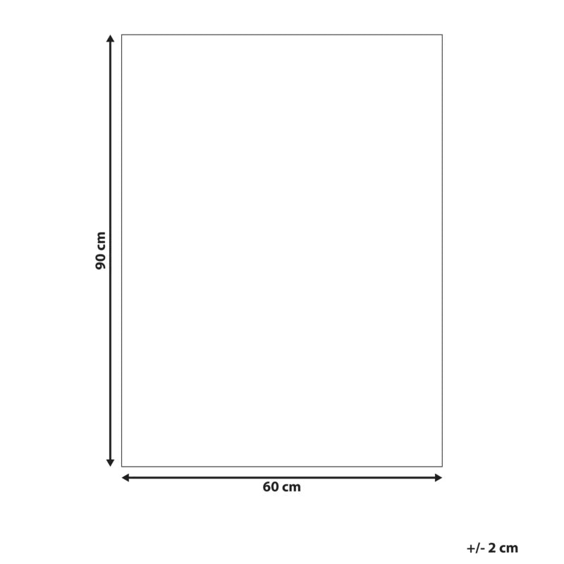 Bademåtte 60x90 cm Beige Sort Geometrisk Mønster