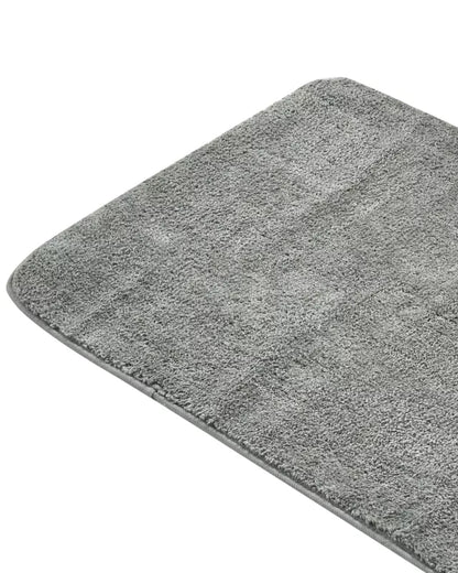 Bademåtte 60x90 cm Grå Mikrofiber Skridsikker