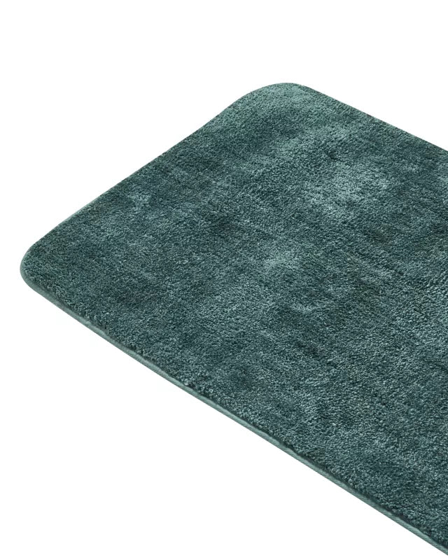 Bademåtte 60x90 cm Mørkegrøn Mikrofiber Skridsikker