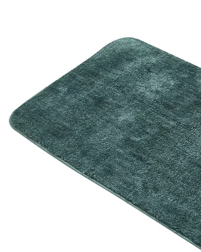 Bademåtte 60x90 cm Mørkegrøn Mikrofiber Skridsikker