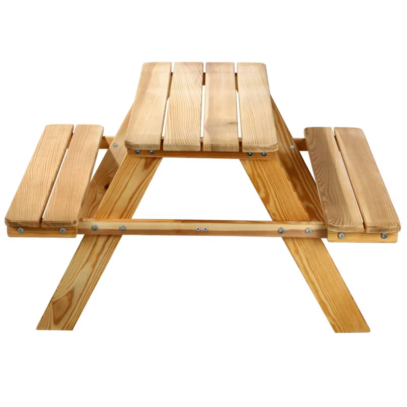 Bænkebord til Børn 90x90 cm Træ