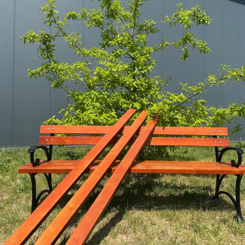 Bænkeplanke 150x8x3 cm Skandinavisk Gran Teak
