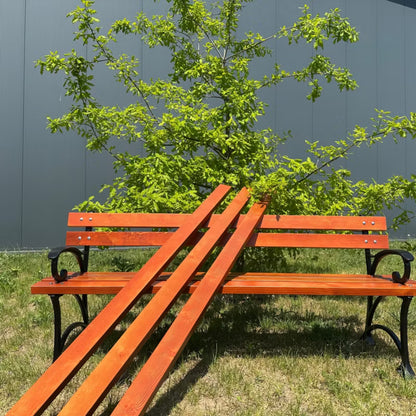 Bænkeplanke 150x8x3 cm Skandinavisk Gran Teak
