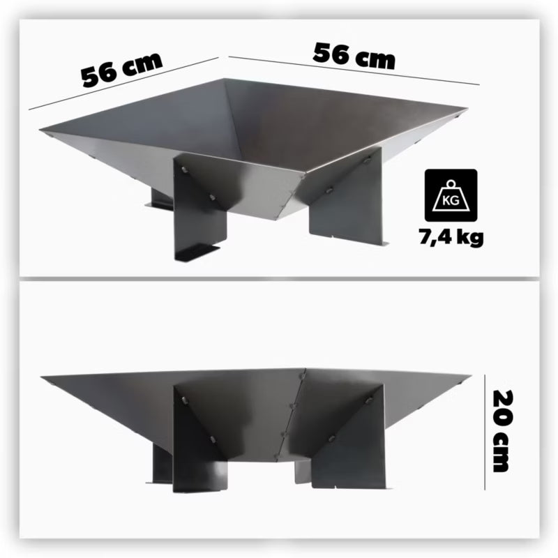 Bålfad 56 cm Stål