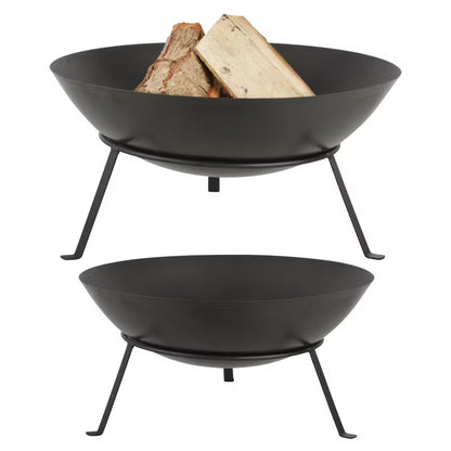 Bålfad FF267 49x49 cm Sort Stål