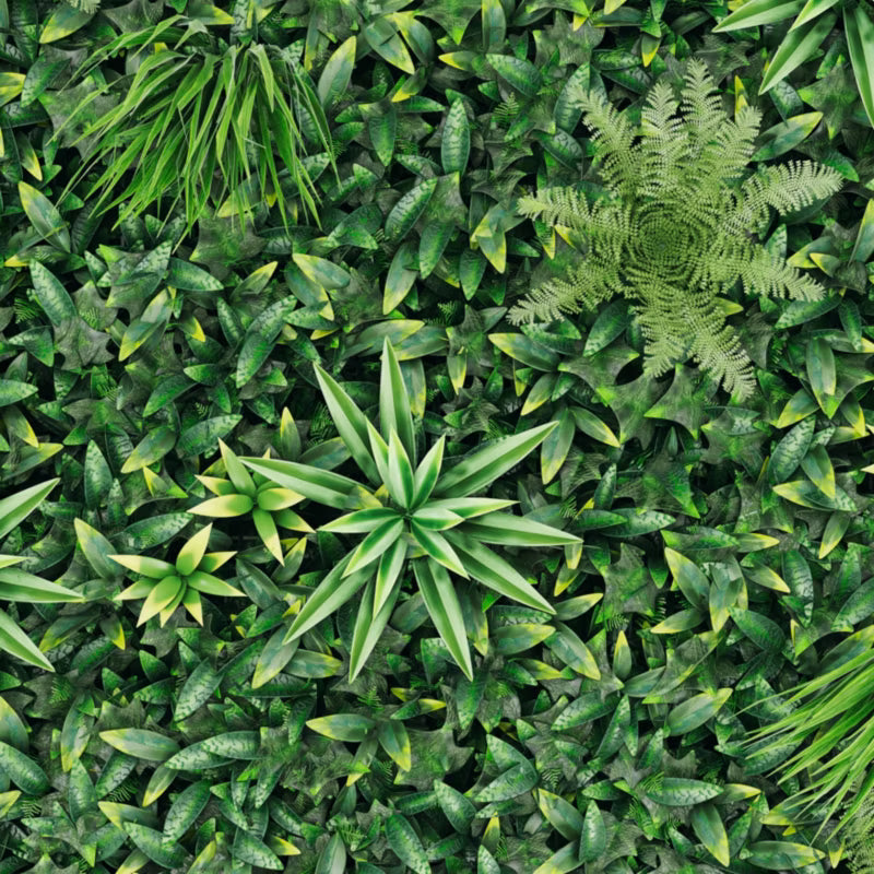 Balkonmåtte Plantemix 100x100 cm Grøn