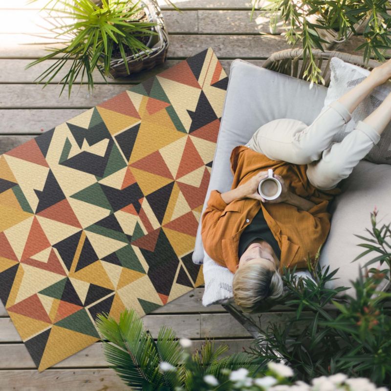 Vinyltæppe Geometrisk Abstrakt Retro 100x150 cm Flerfarvet | 4069491868595