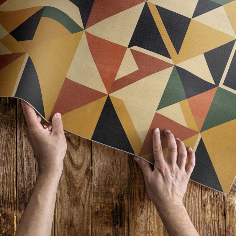 Vinyltæppe Geometrisk Abstrakt Retro 100x150 cm Flerfarvet | 4069491868595