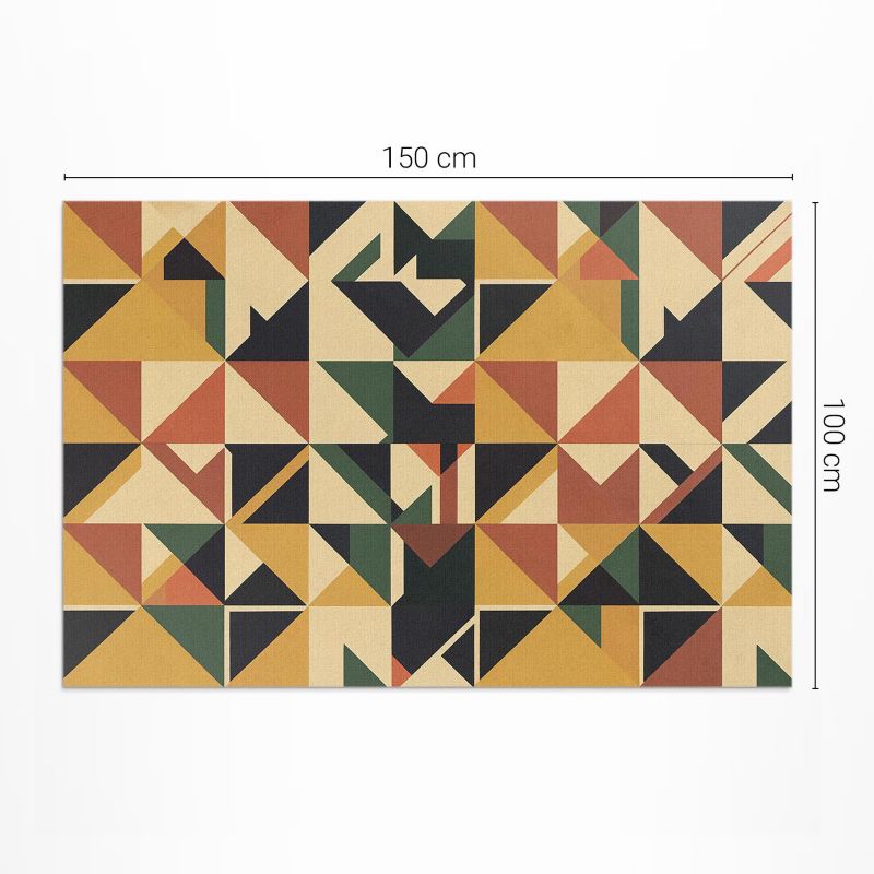 Vinyltæppe Geometrisk Abstrakt Retro 100x150 cm Flerfarvet | 4069491868595