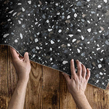 Udendørs Vinyltæppe 60x90 cm Grå Sten