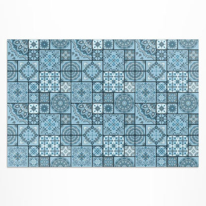 Udendørs Vinylgulvtæppe Mosaik 80x120 cm Blå