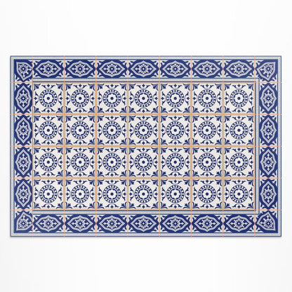 Balkonvinyl 80x120 cm Græsk Mosaik Blå