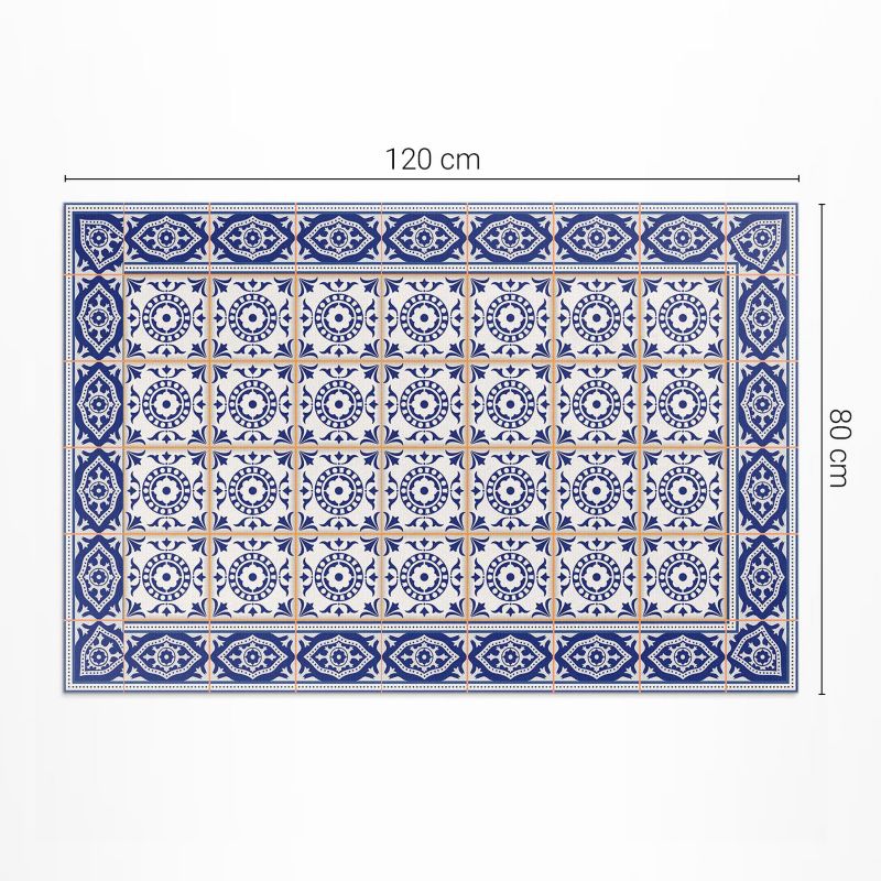 Balkonvinyl 80x120 cm Græsk Mosaik Blå