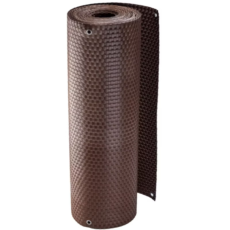 Balkonskjuler Poly Art Rattan 0,9x7 m Brun