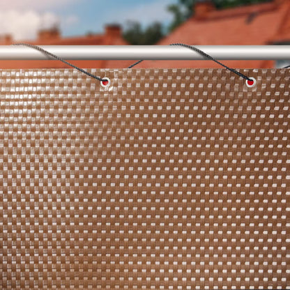 Balkonskjuler Poly Art Rattan 0,9x7 m Brun