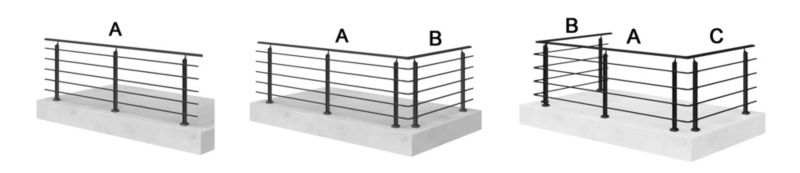 Aluminiumsgelænder 200x101 cm Antracitgrå