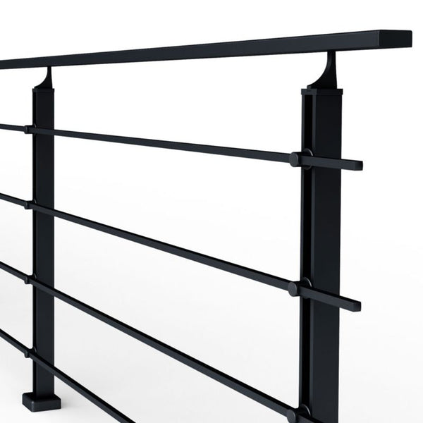 Aluminiumsgelænder 300 cm Sort RAL 9005