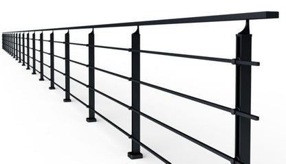 Aluminiumsgelænder 300 cm Sort RAL 9005