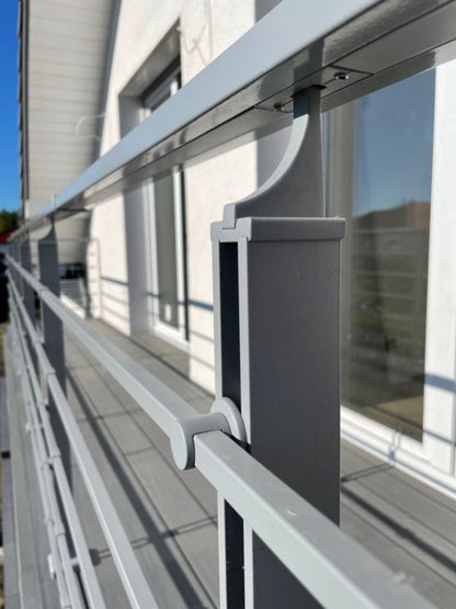 Aluminium Balkongelænder BOSTON 8 m Sort
