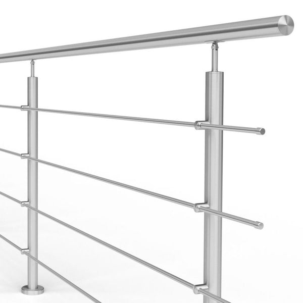 Balkongelænder Rustfrit Stål 120 cm Slebemål INOX