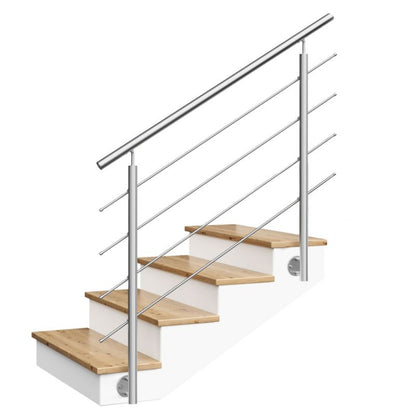 Gelænder Rustfrit Stål 125 cm Sølv | 5907894075341