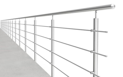 Gelænder Rustfrit Stål 125 cm Sølv | 5907894075341