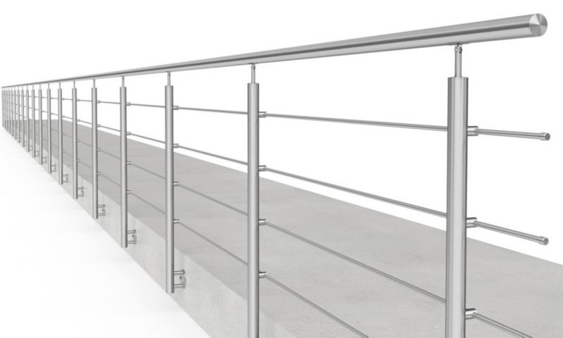 Trappegelænder Rustfrit Stål 150 cm Sølv