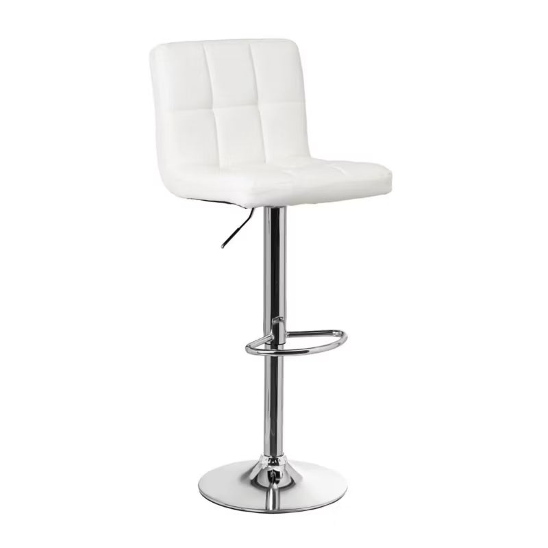 Barstol 43x44x113 cm Hvid Kunstlæder