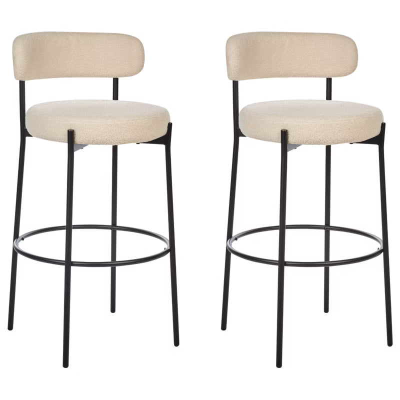 Barstol Allison Bouclé 2 Stk. Stålben