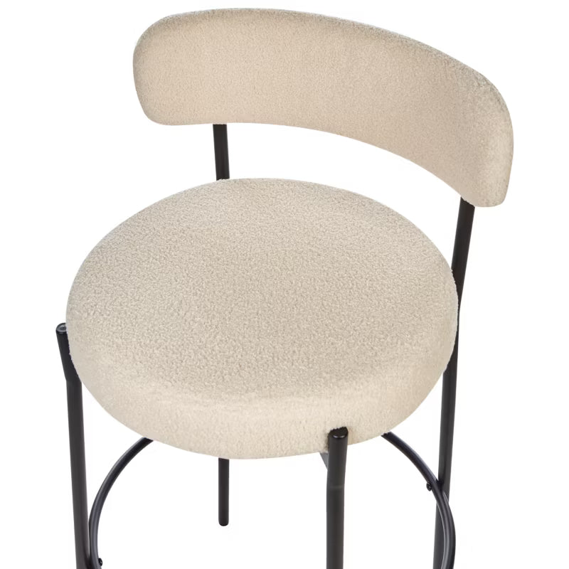 Barstol Allison Bouclé 2 Stk. Stålben