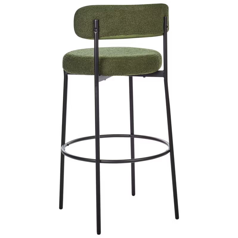 Barstol Allison Bouclé Grøn 2 Stk