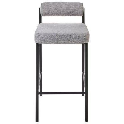 Barstol Amaya 42x82 cm Bouclé Grå 2 Stk