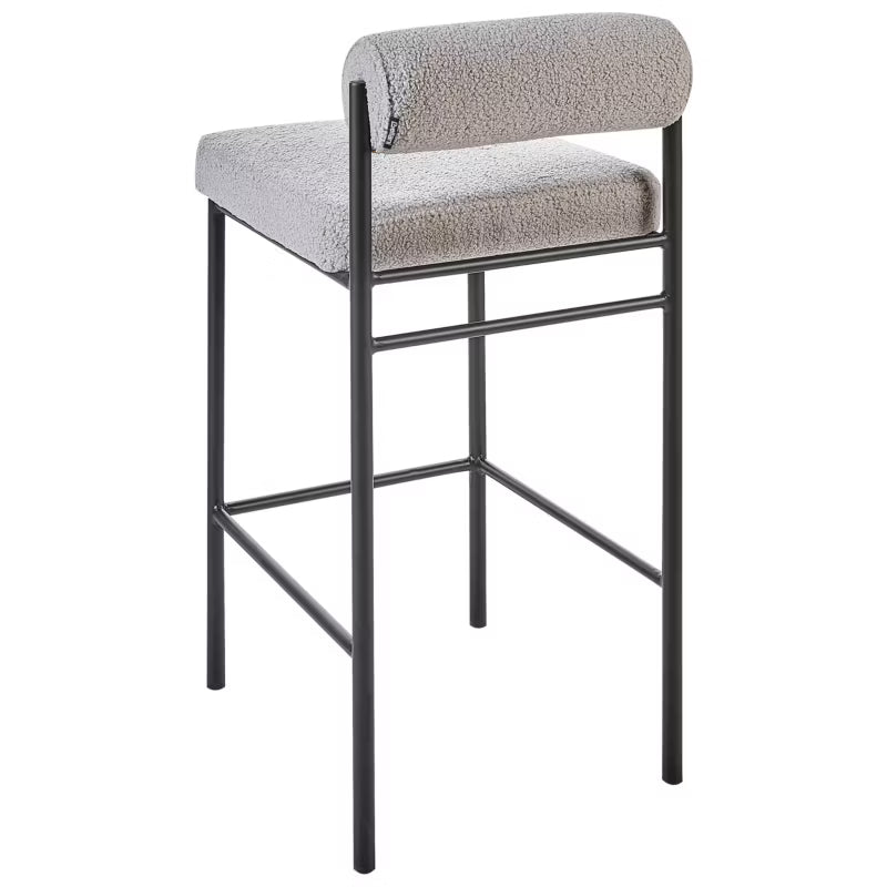 Barstol Amaya 42x82 cm Bouclé Grå 2 Stk