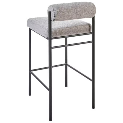 Barstol Amaya 42x82 cm Bouclé Grå 2 Stk