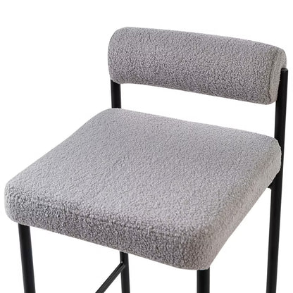 Barstol Amaya 42x82 cm Bouclé Grå 2 Stk