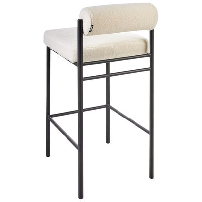 Barstol Amaya Bouclé 42x82 cm Hvid 2-Pak