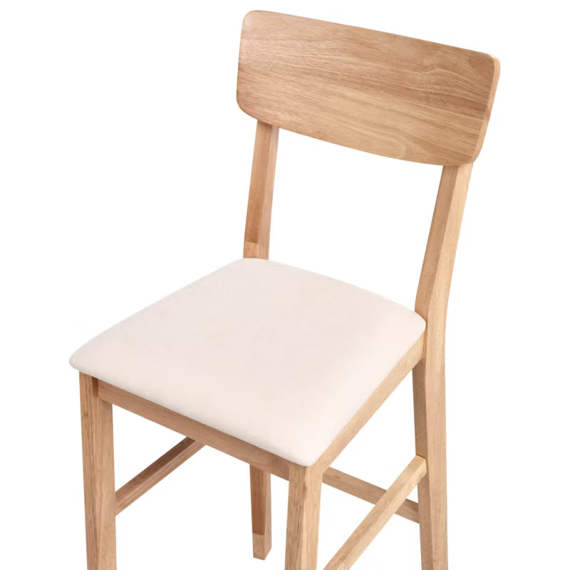 Barstol Ambler 44x53x113 cm Træ Lysebrun og Beige 2 Stk