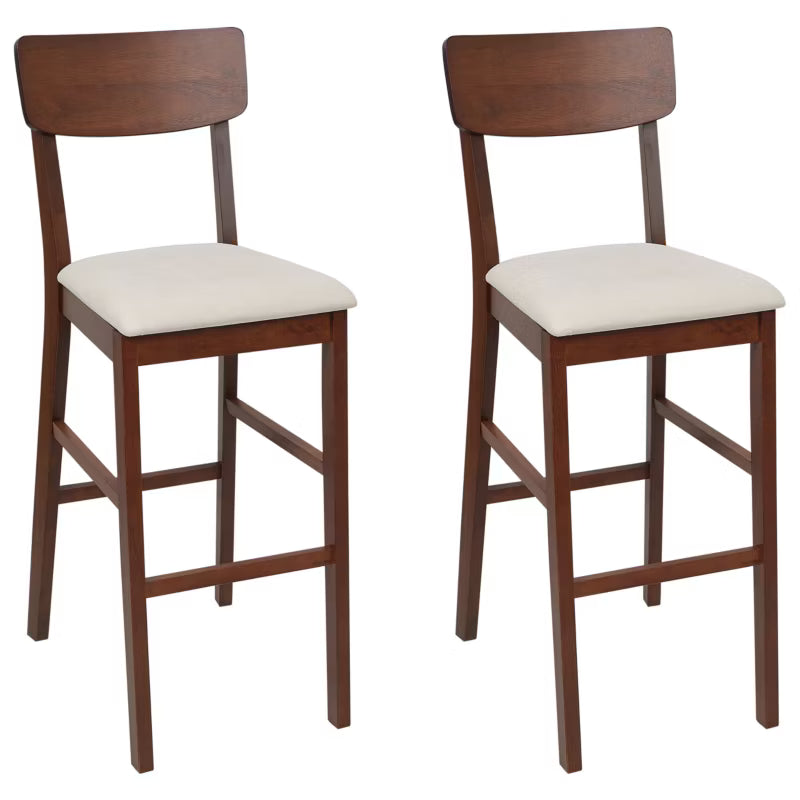 Barstol Ambler Sæt af 2 Mørkebrun/Beige