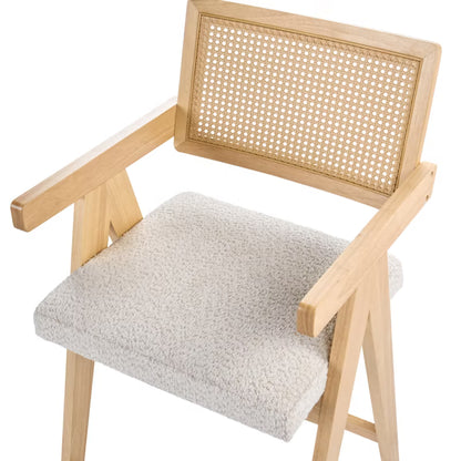 Barstol AVA 55x65 cm Beige Træ Sæt med 2
