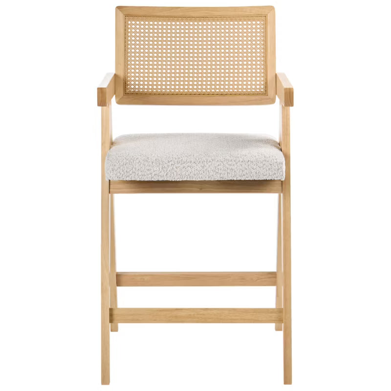 Barstol AVA 55x65 cm Beige Træ Sæt med 2