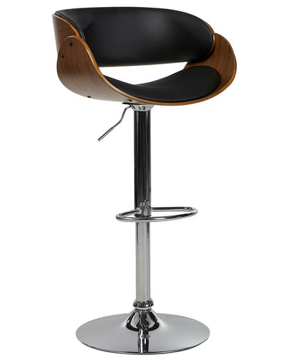 Barstol Baku Drejelig Kunstlæder Sort Sæt af 2