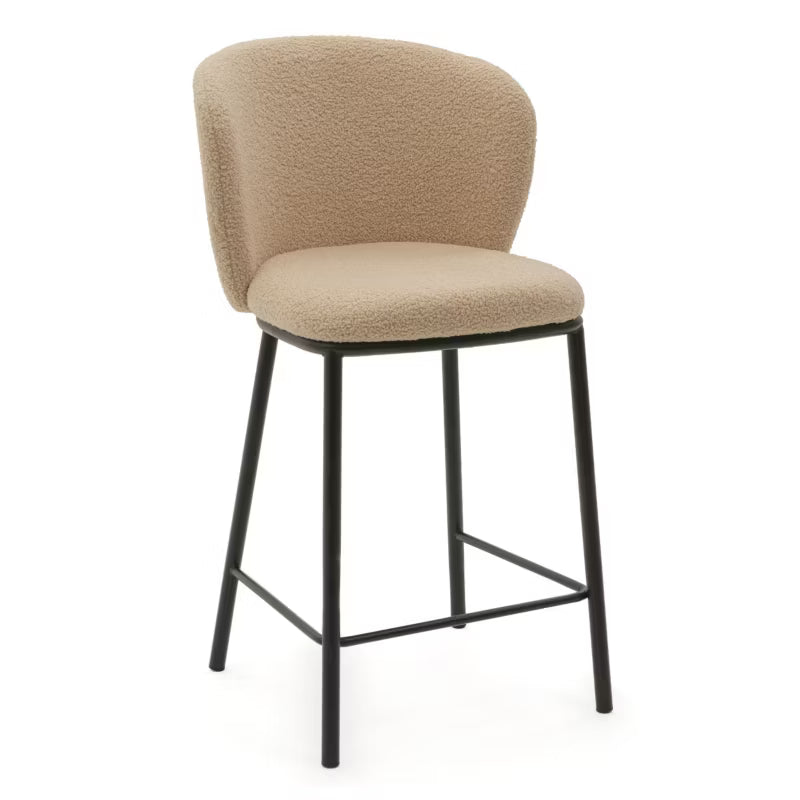 Barstol BARI Mørk Beige Bouclé