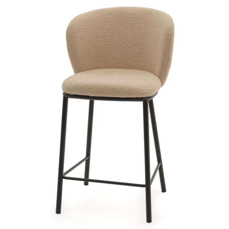 Barstol BARI Mørk Beige Bouclé