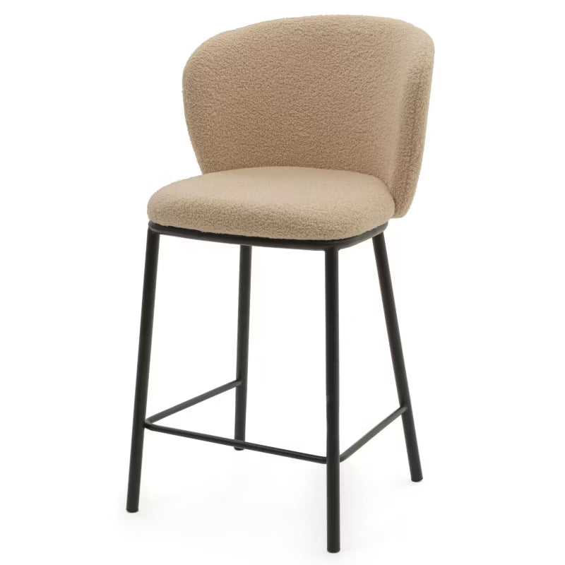 Barstol BARI Mørk Beige Bouclé