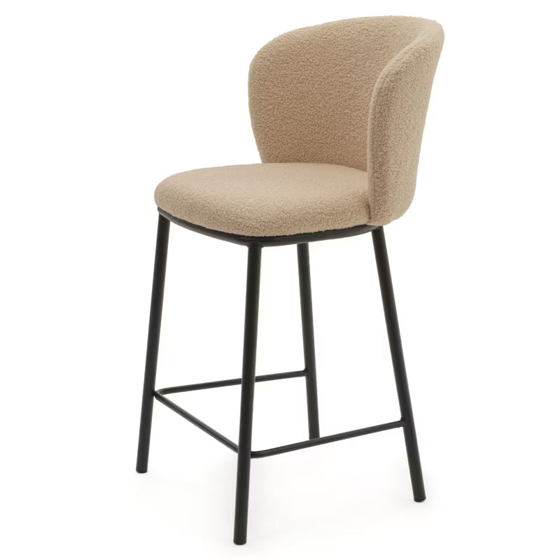 Barstol BARI Mørk Beige Bouclé